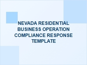 Nevada Residential Business Compliance Response Guide for Hoas